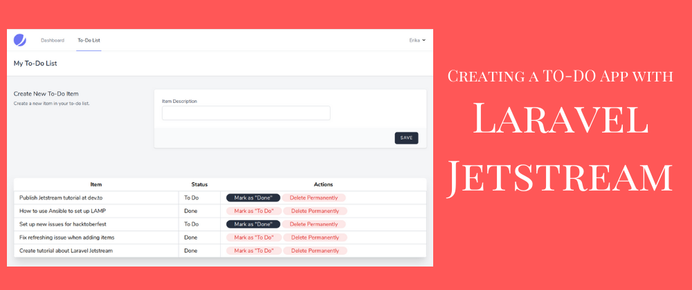 Cover image for Creating a Multi-User To-Do Application with Laravel JetStream