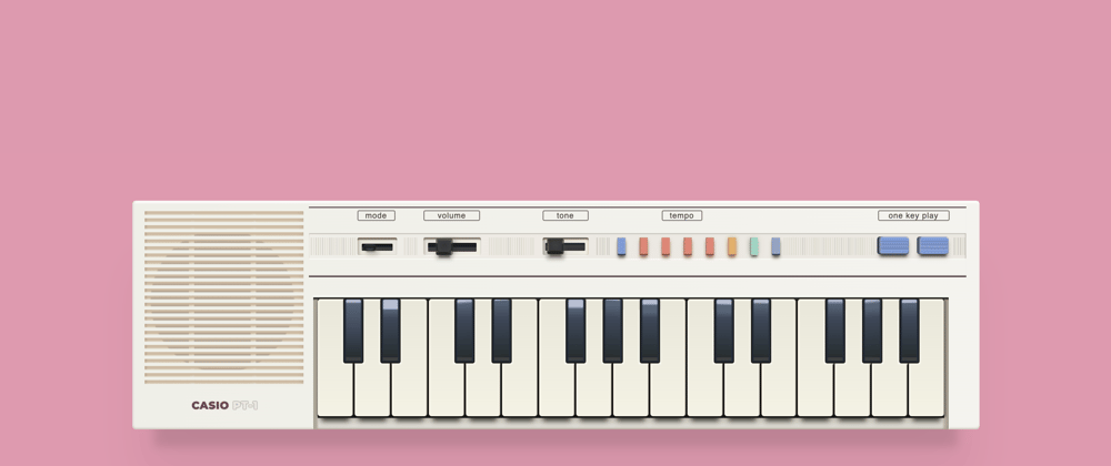 Cover image for 🎹🎶 I drew a vintage keyboard using only HTML & CSS 