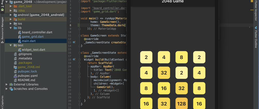 Cover image for 2048 Game 🕹 using Flutter - Work in Progress 🚧