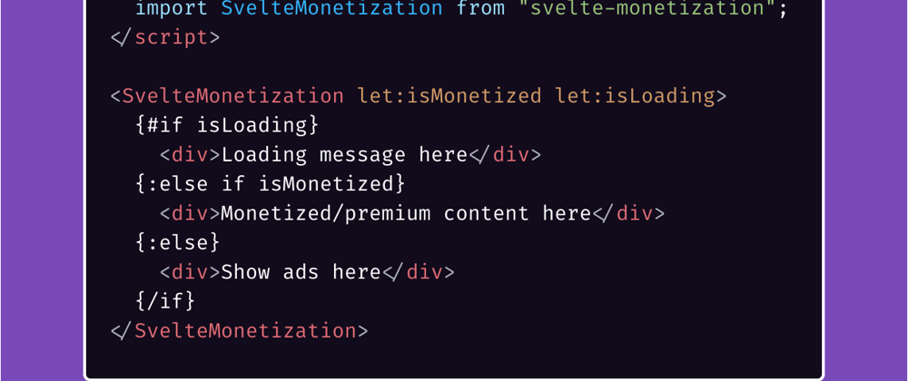 Cover image for svelte-monetization - A minimal and lightweight wrapper for the Web Monetization API 💸