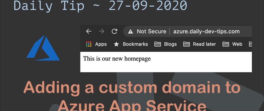 Cover image for Adding a custom domain to Azure App Service
