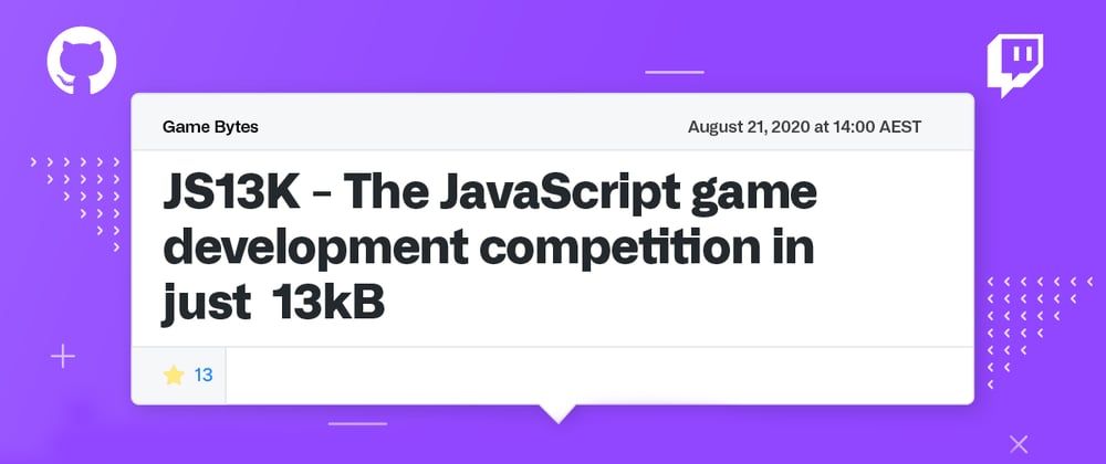 Cover image for JS13K games, open source, and getting involved