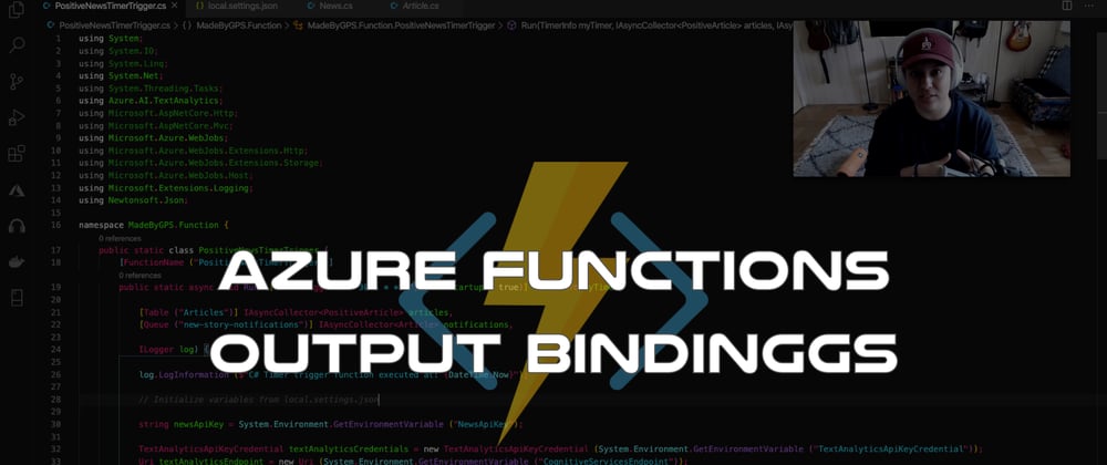 Cover image for Azure Functions Output bindings