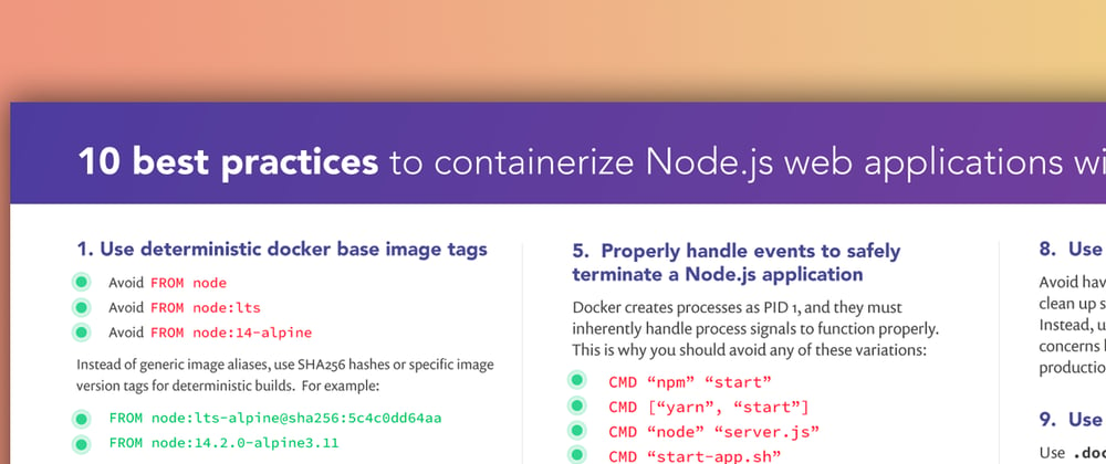 Cover image for 10 melhores práticas para aplicações Node.js em containers com Docker