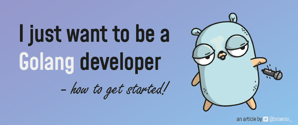 Cover image for I just want to be a Golang developer - How to get started