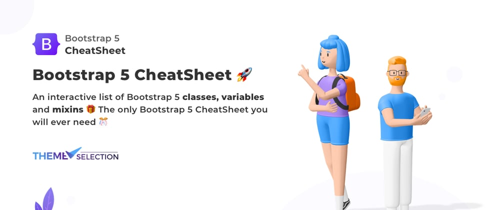 Cover image for Bootstrap 5 CheatSheet By ThemeSelection! 🚀