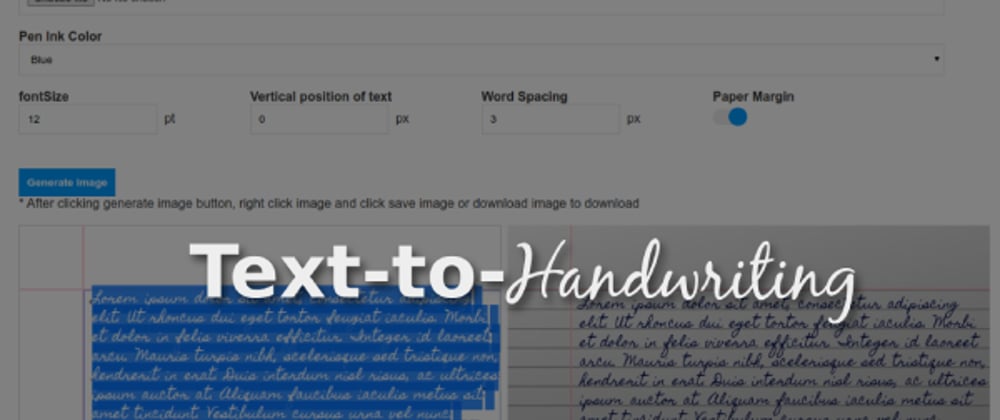 Cover image for I made a Text-to-handwriting tool to write my college assignments for me 🤓