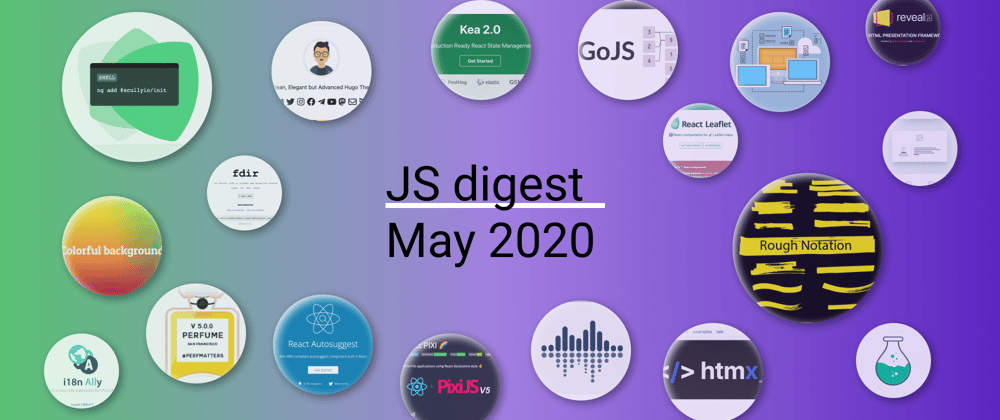 Cover image for 33 Most popular JS repositories on GitHub in May 2020