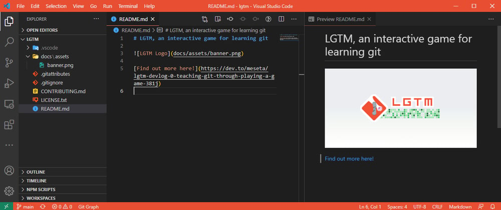 Cover image for LGTM Devlog 8: Starting a git repo for an open source project from scratch