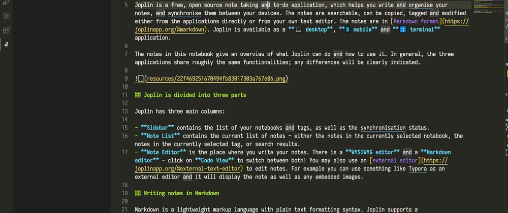 Cover image for Using VSCode + Joplin as a note taking tool
