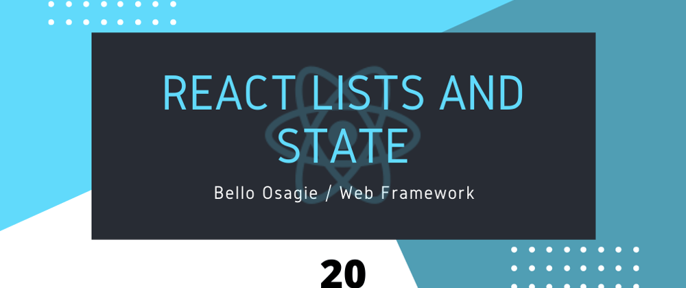 Cover image for React Lists and State