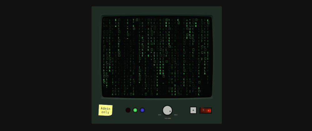 Cover image for Retro CRT terminal screen in CSS + JS