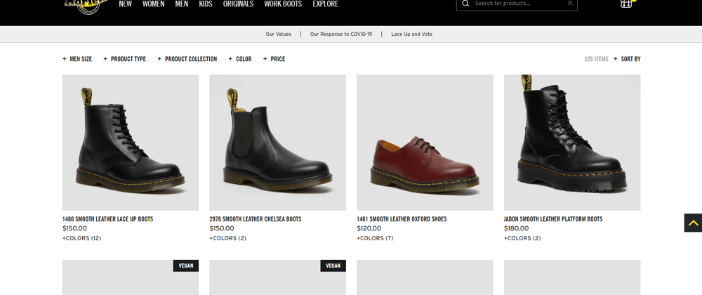 Cover image for Let's do a frontend & UX review - Dr. Martens