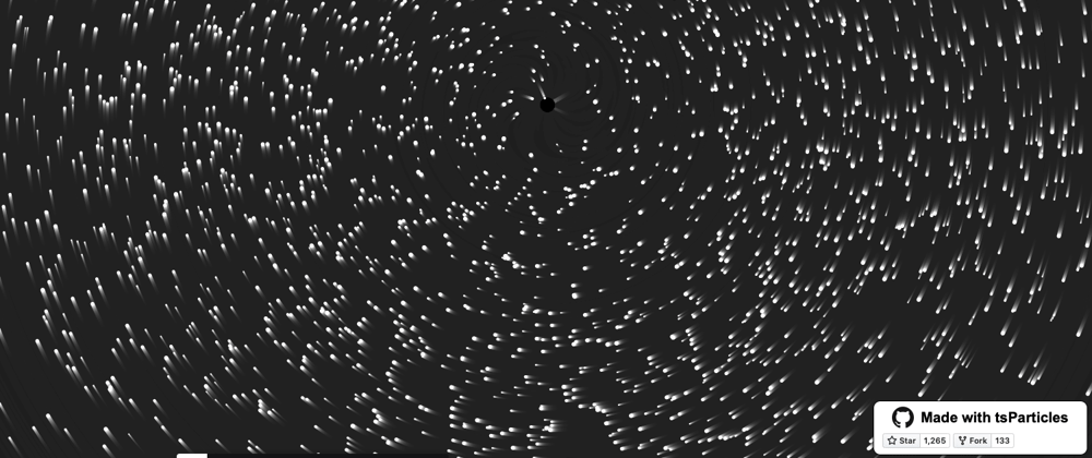 Cover image for #codevember - 7 - Black Hole - Made with tsParticles