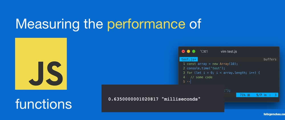 Cover image for Measuring the Performance of JavaScript Functions