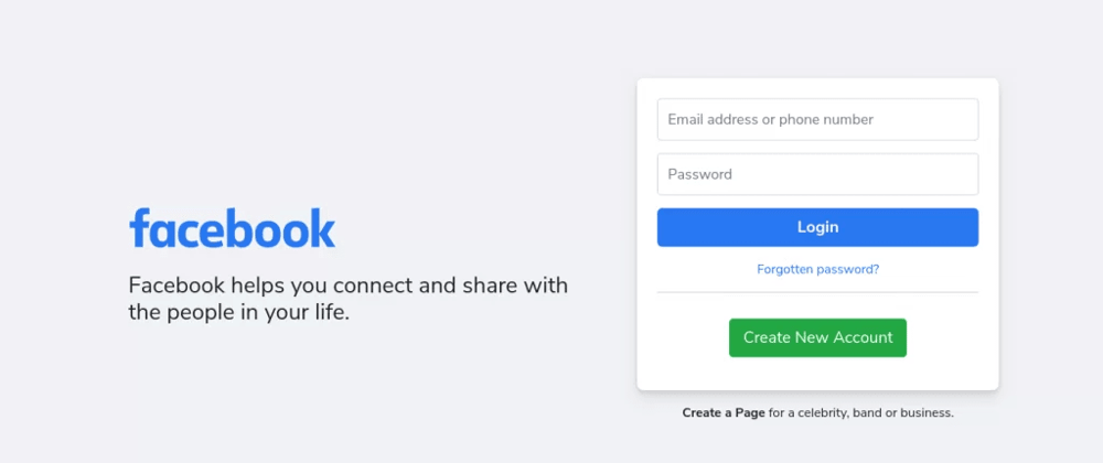Cover image for Bootstrap 5 Facebook Login Page
