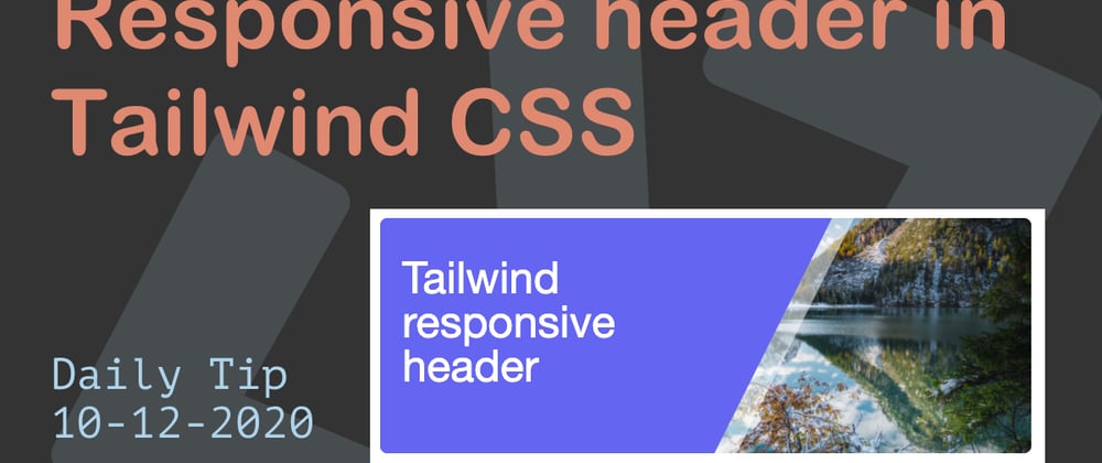 Cover image for Responsive header in Tailwind CSS