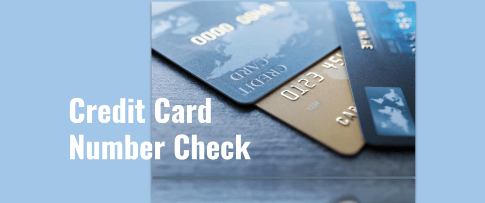 Cover image for Credit card number check