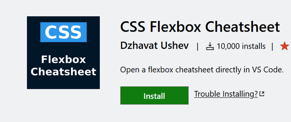 Cover image for CSS Flexbox Cheatsheet VS Code extension hit 10k installs