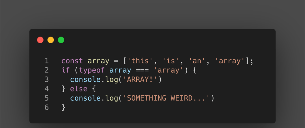 Cover image for JS Test #7: Is this an array?
