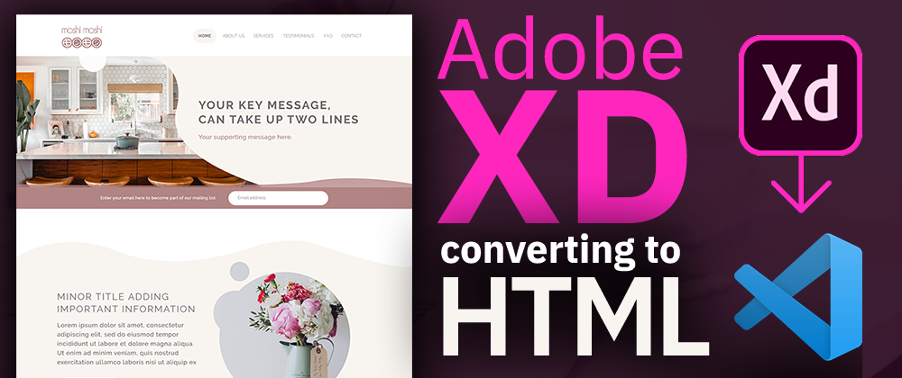 Cover image for Adobe XD to HTML Full Process