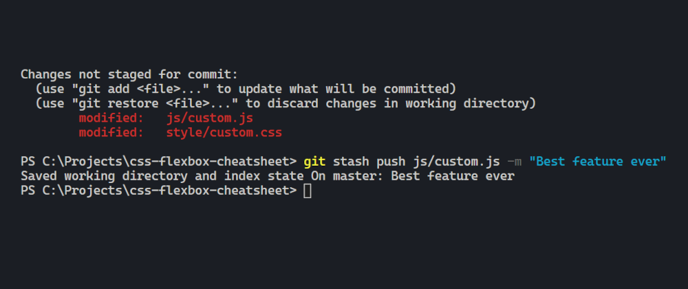 Cover image for Tip: Stashing selected files in git