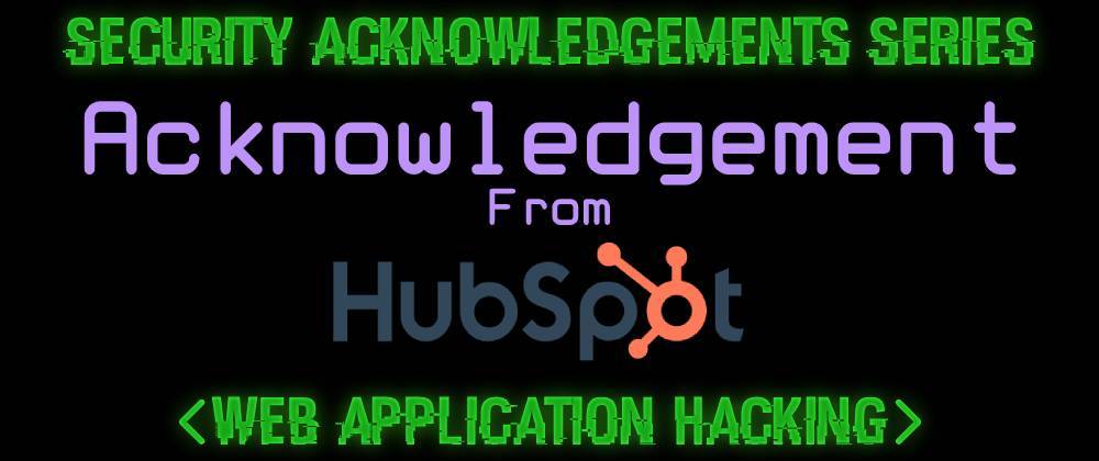 Cover image for Acknowledgement From Hubspot