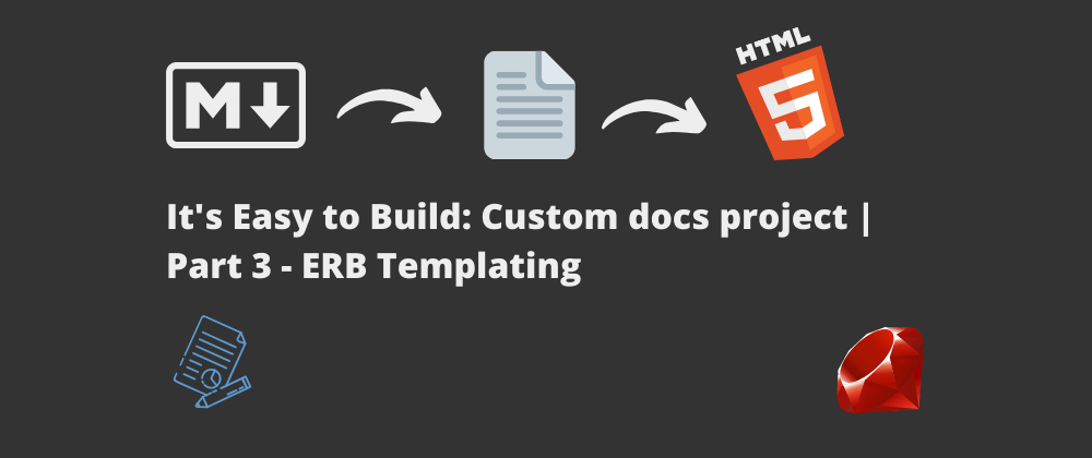 Cover image for It's Easy to Build: Custom docs project | Part 3 - ERB templating