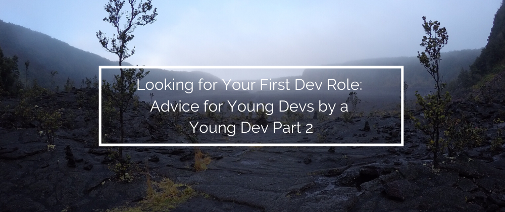 Cover image for Looking for Your First Dev Role: Advice for Young Devs by a Young Dev Part 2