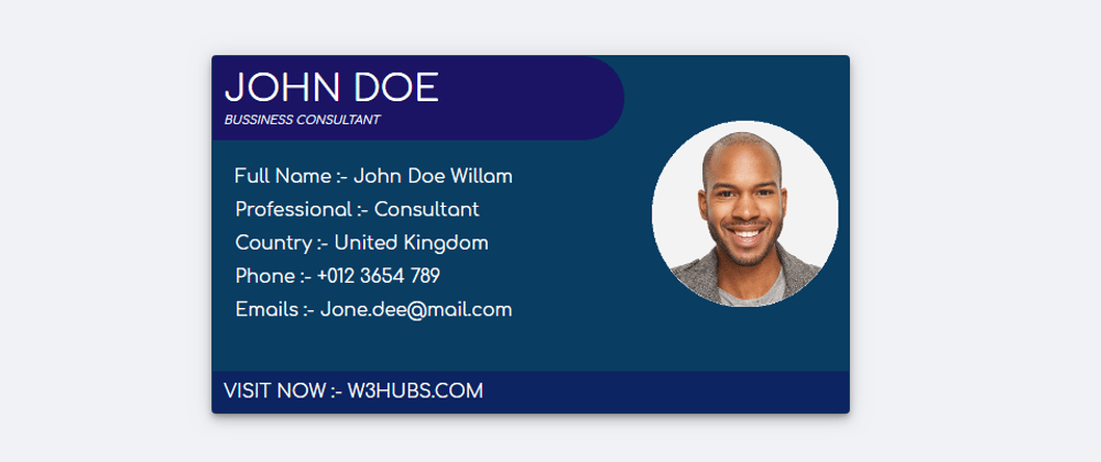 Cover image for Business Card Using Bootstrap 4