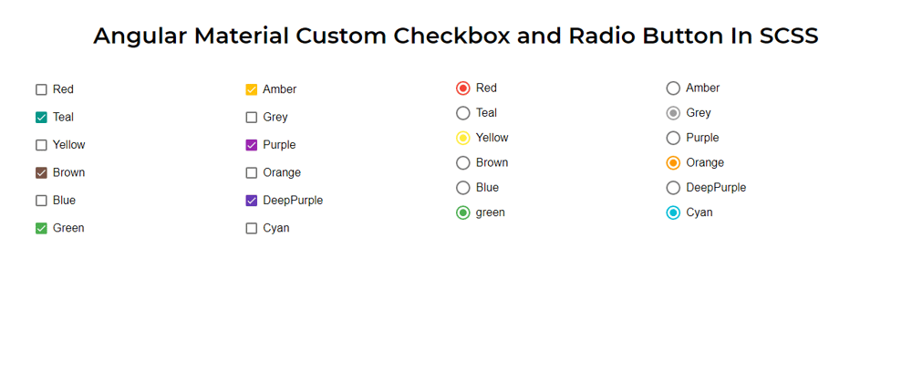 Cover image for Angular Material Custom Checkbox and Radio Button In SCSS