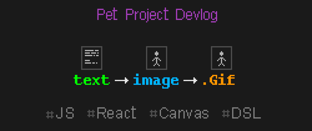 Cover image for Text to GIF animation — React Pet Project Devlog