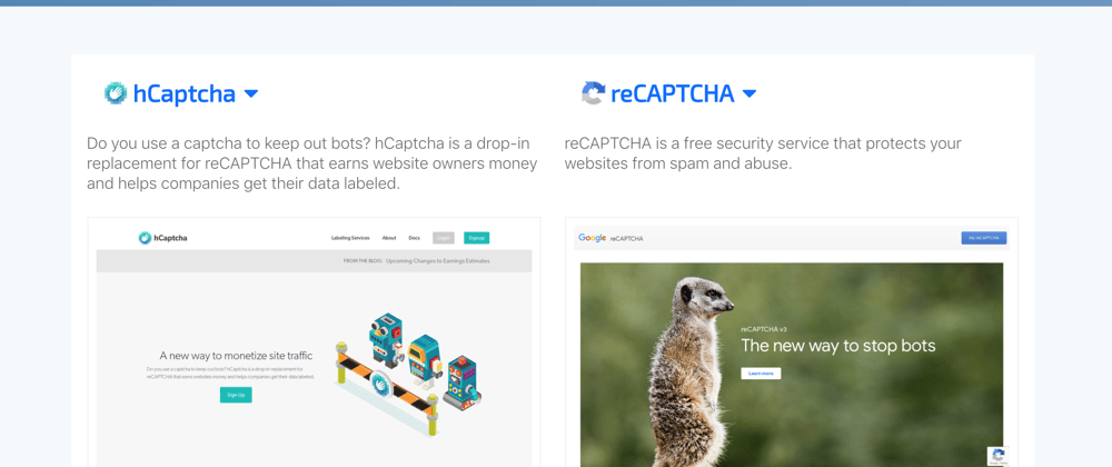 Cover image for Cloudflare replaced reCAPTCHA with hCaptcha. I followed their example. It took me 18 min.