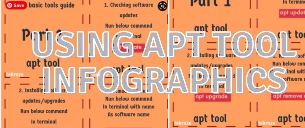 Cover image for Using apt tool infographics Linux basic tool series part 1