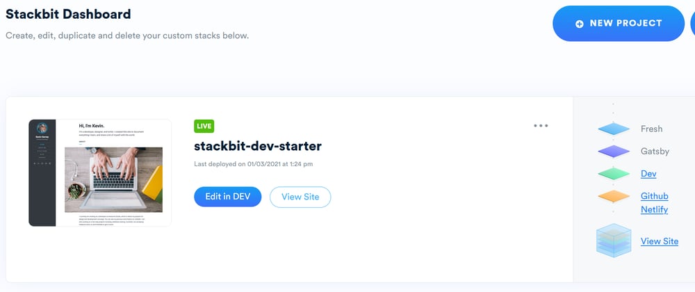 Cover image for Using DEV as CMS by connecting with Stackbit