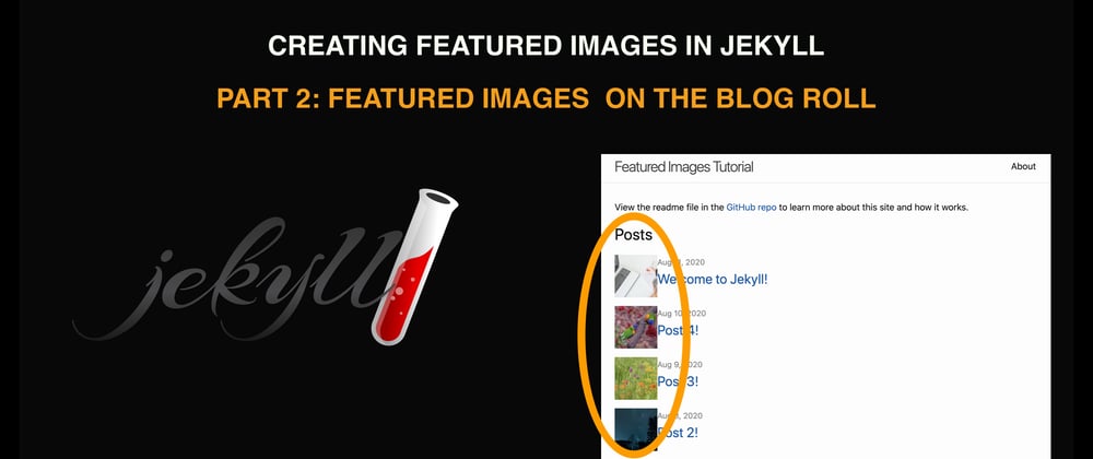 Cover image for Video: Add a featured image to your Jekyll blog roll (part 2)