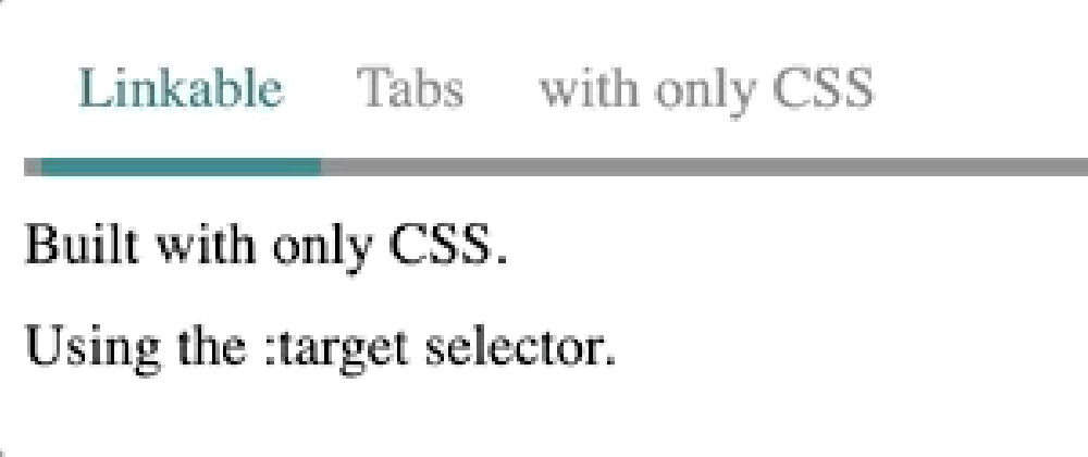 Cover image for Building Linkable Tabs with only CSS