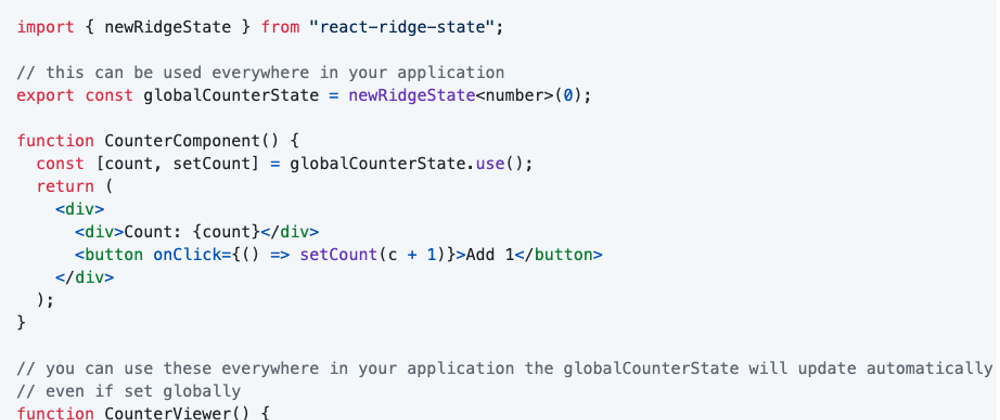Cover image for Easy global state in React which can be used outside React components too