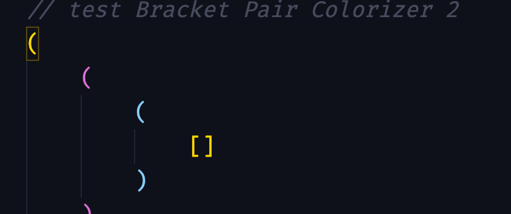 Cover image for Bracket Pair Colorizer - Matching brackets to be identified with colors 🎨