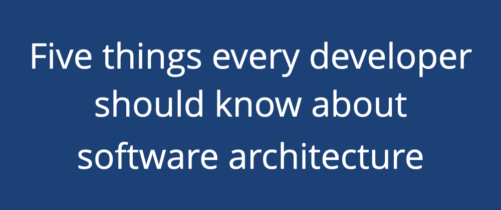 Cover image for A good software architecture enables agility