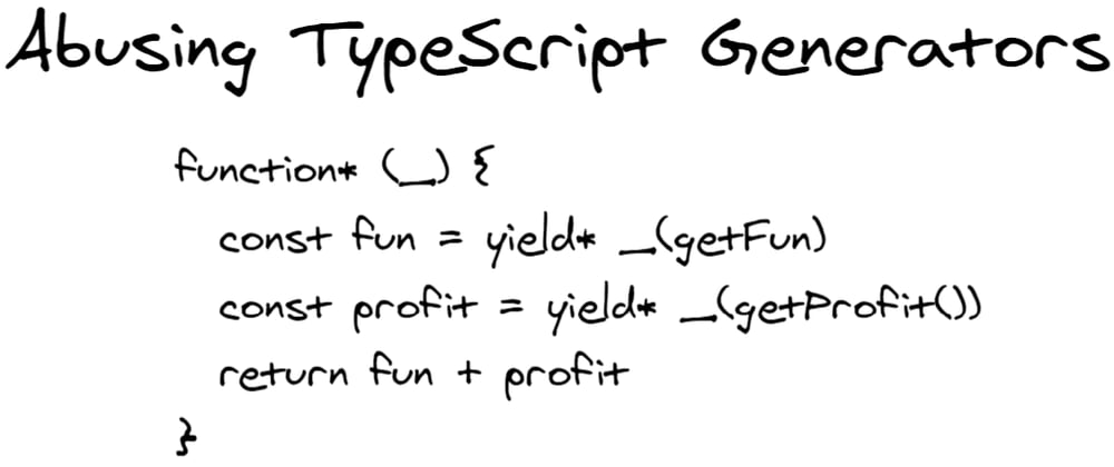 Cover image for Abusing TypeScript Generators