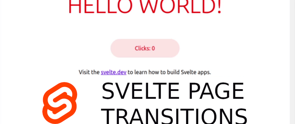 Cover image for Svelte Smooth page transitions
