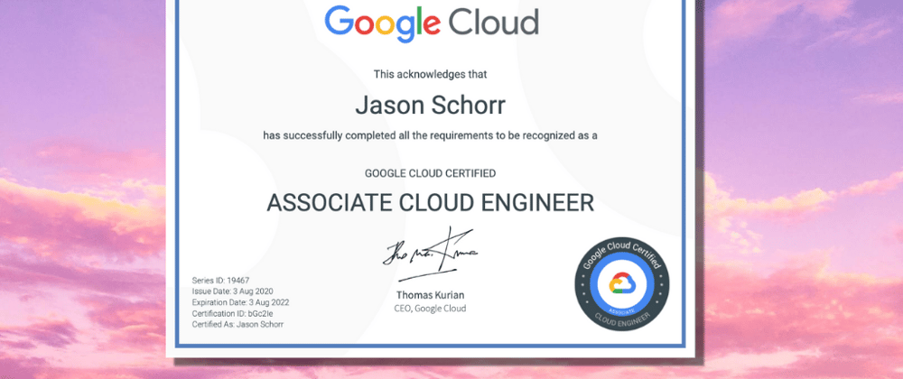 Cover image for I’m a certified Associate Cloud Engineer!