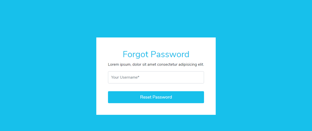 Cover image for Reset Password Form In Bootstrap