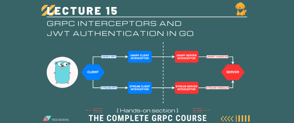 Cover image for Use gRPC interceptor for authorization with JWT