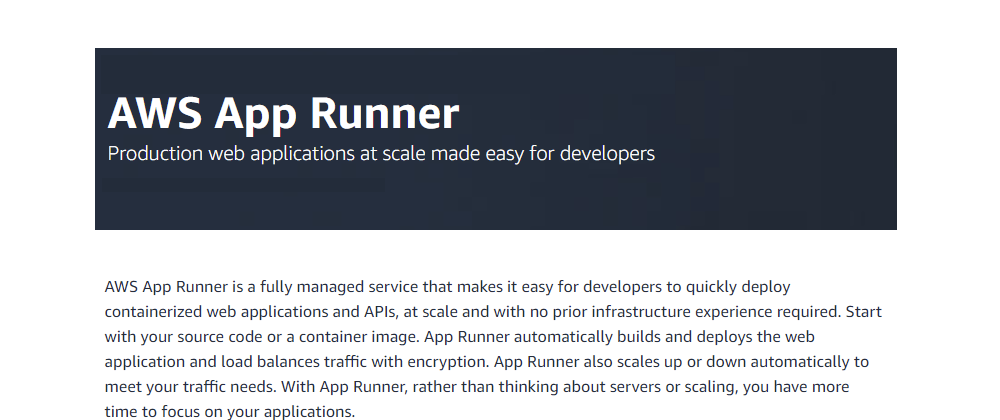Cover image for AWS App Runner - initial thoughts