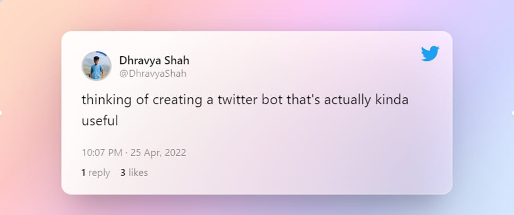 Cover image for I made a twitter bot to take beautiful screenshots of a tweet