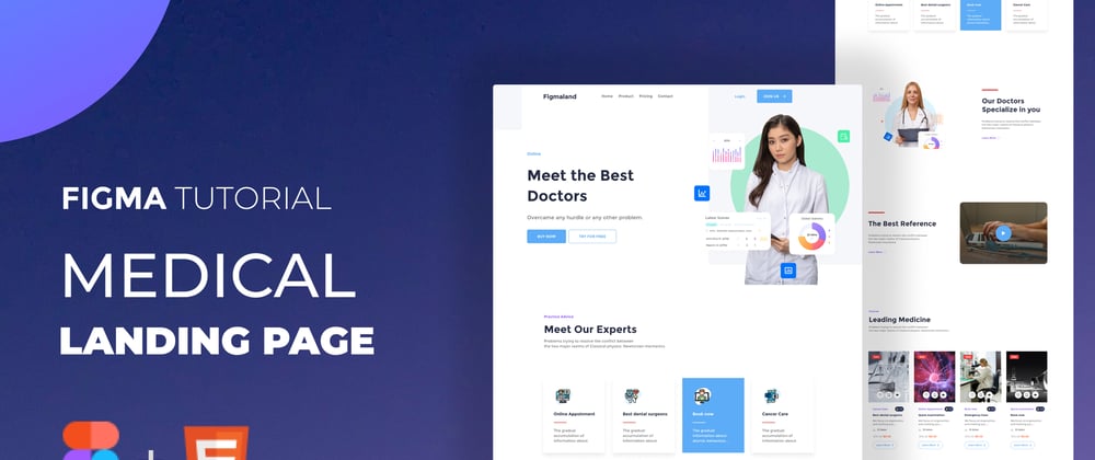 Cover image for Figma Tutorial: Medical Landing Page Design From Figma to HTML (Theme Composer Plugin)