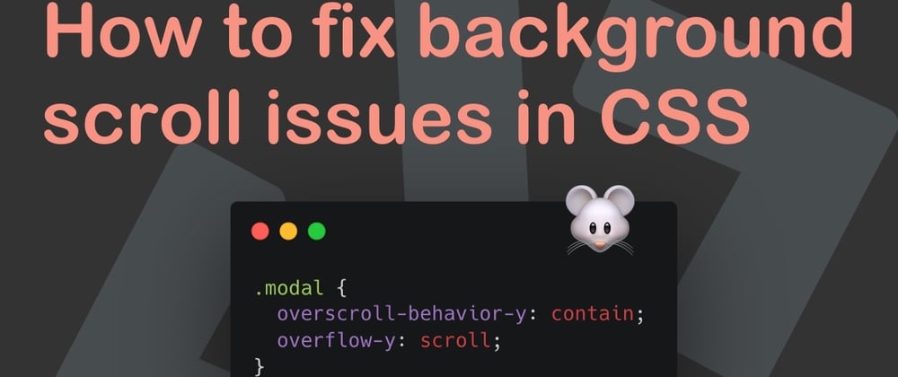 Cover image for How to fix background scroll issues in CSS