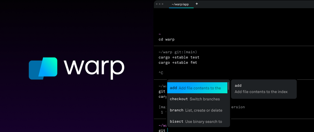 Cover image for Warp? A terminal behind login popup